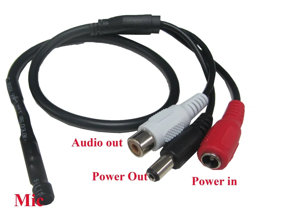 1pcxWide Range Mic Microphone For CCTV Security Spy Camera (image for) 1pcxWide Range Mic Microphone For CCTV Security Spy Camera