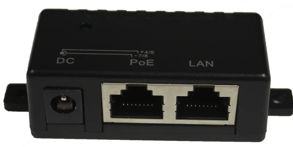 Passive POE injector for IP Camera,VoIP Phone,Netwrok AP device 12V - 48V (image for) Passive POE injector for IP Camera,VoIP Phone,Netwrok AP device 12V - 48V